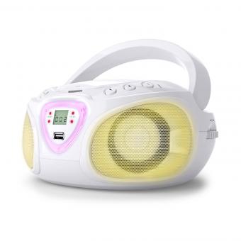 Lettore CD Portatile Con Radio FM, Luci LED E USB - Stereo Compatto Per Casa E Bambini - Foto 7