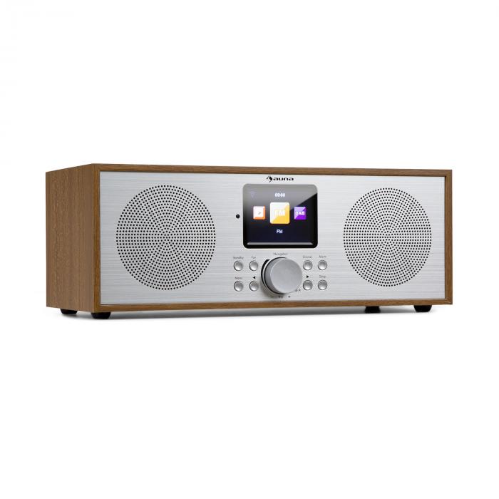 auna Silver Star Stereo DAB+/FM Radio, WiFi, BT, DAB+/FM, Oak Elm